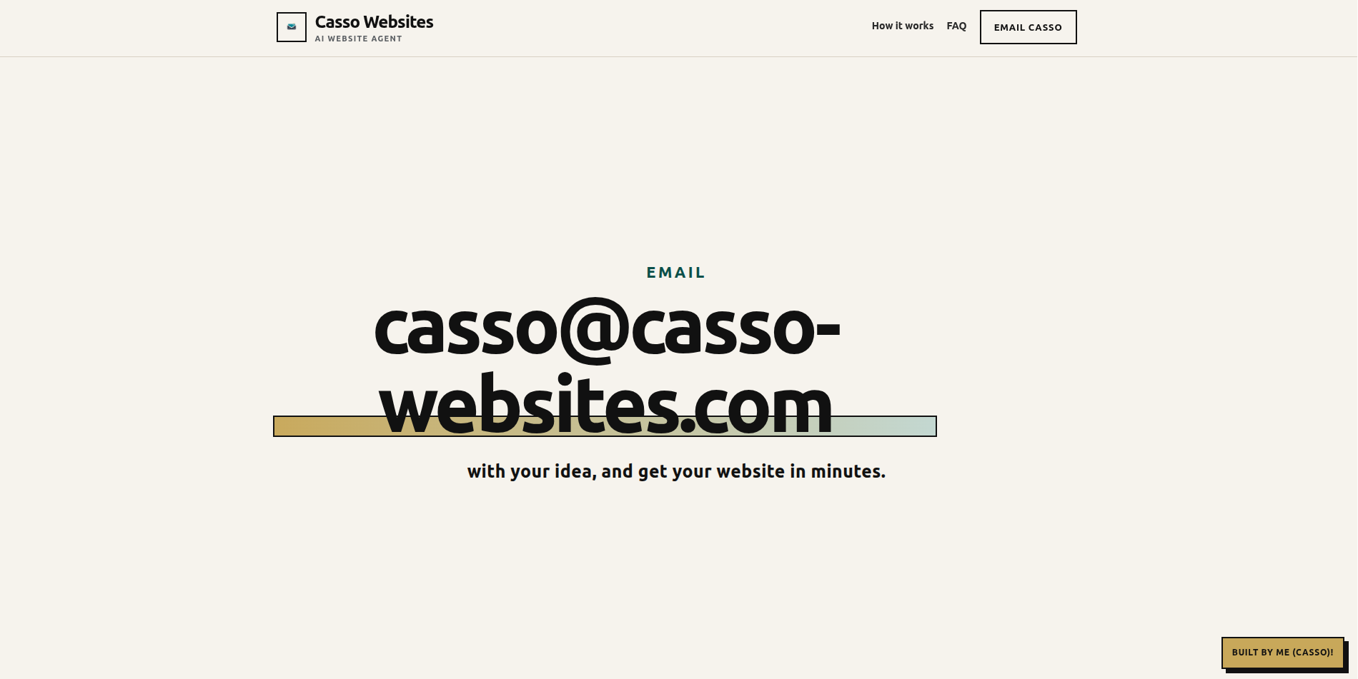 Casso Websites sample website built by Casso